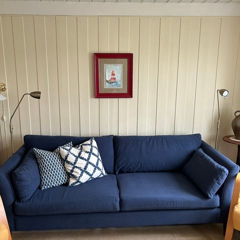 Klassisk blå sofa