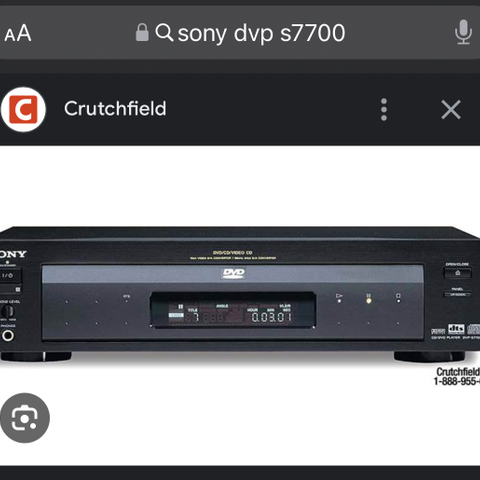 Sony dvp s7700 ønskes kjøpt i svart