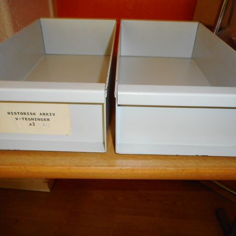 Arkiv/oppbevarings bokser