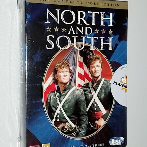 8 DVD.NORTH AND SOUTH.BOOKS ONE,TWO & THREE.UÅPNET.