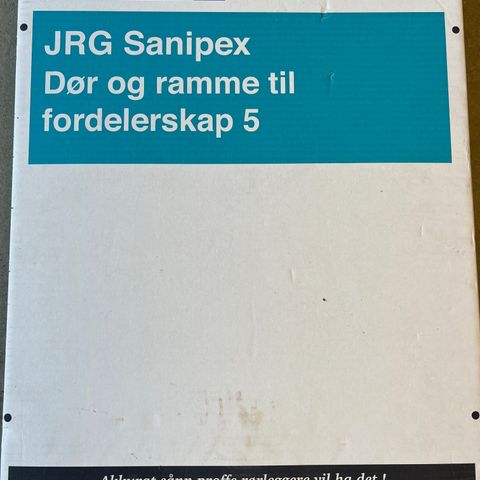 JRG Sanipex Dør og ramme til fordelerskap 5