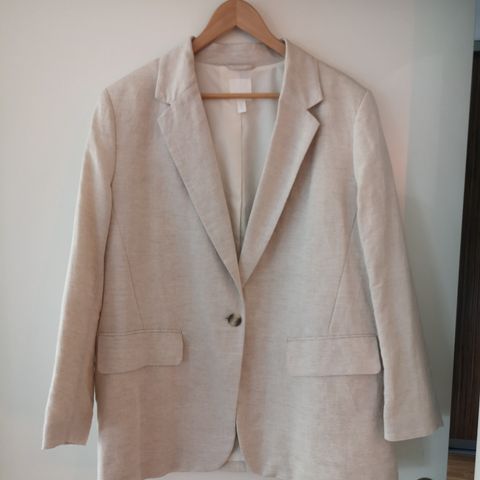 Ubrukt blazer i lin/viscose fra HM