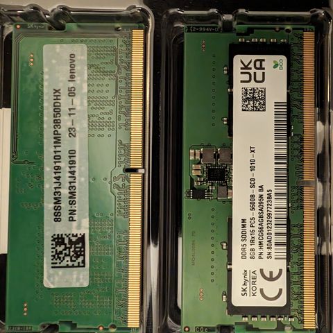 Ny Lenovo 16 GB (2X8) RAM SODIMM 5600