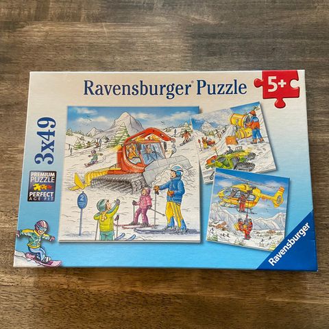 Ravensburger puslespill 3x49 - Til barn 5+