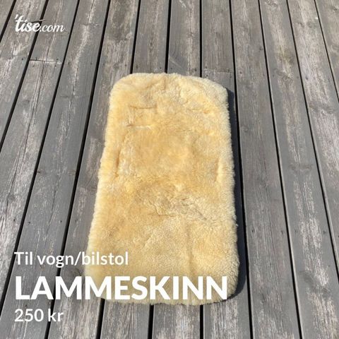 Lammeskinn til vogn/bilstol