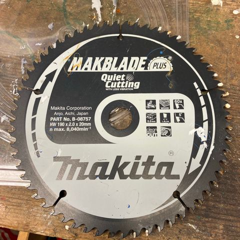 Makita sagblad 190x2,0x20mm