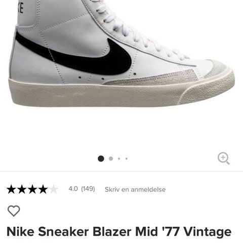 Nike Sneaker Blazer Mid '77 Vintage - Hvit/Sort