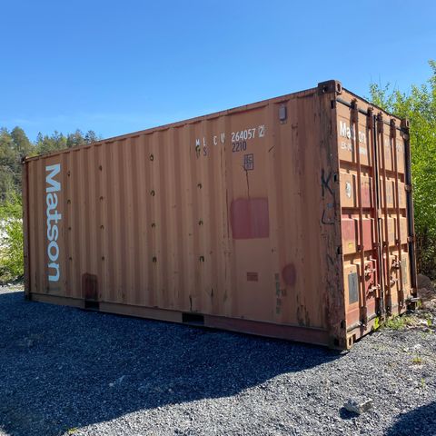 20 fots lager Container til leie på innelåst tomt.