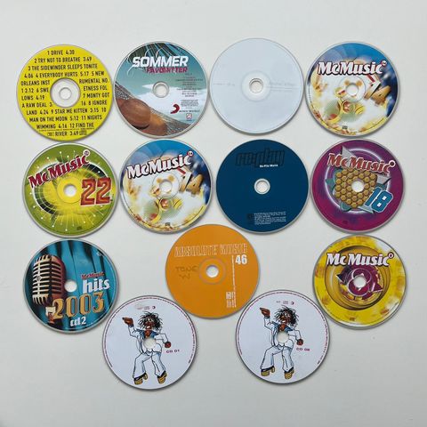 CDer uten cover selges samlet