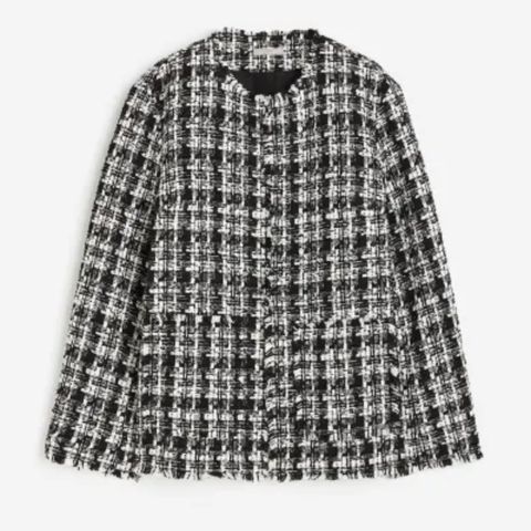 Tweed oversized jakke H&M