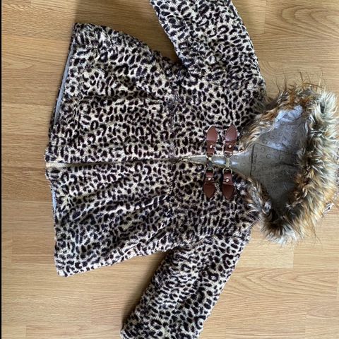 Leopard høst jakke jente med pels