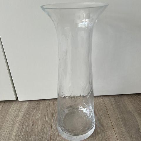 Glassvase 35 cm høy