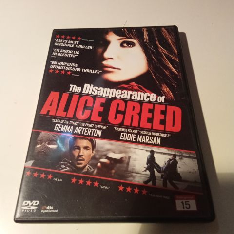 The Disappearance of Alice Creed.    Norsk tekst