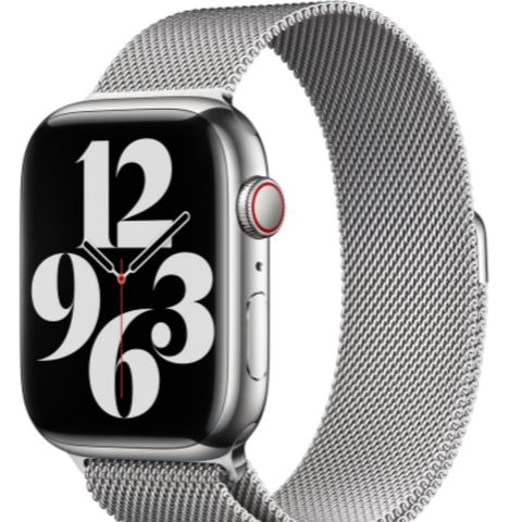 REIM - Apple watch 45mm UBRUKT  - Milanese loop i sølvfinish