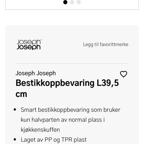 Joseph Joseph bestikkoppbevaring