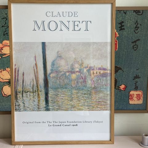 Trykk Monet-utstillingsplakat 50x70 cm