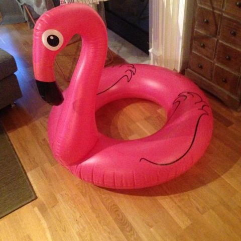 Stor oppblåsbar flamingo tilsalgs 120cm