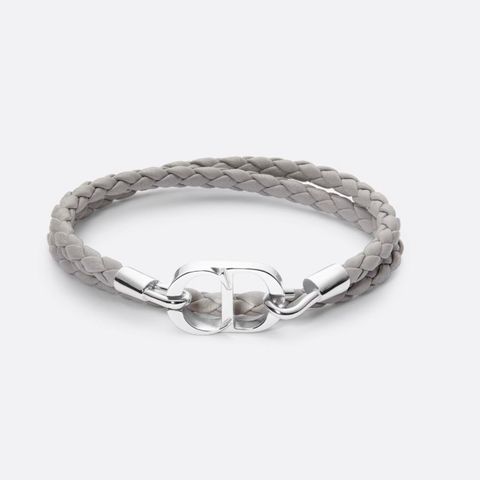 Christian Dior armbånd - "Icon Braided Leather Bracelet" - SOM NY!