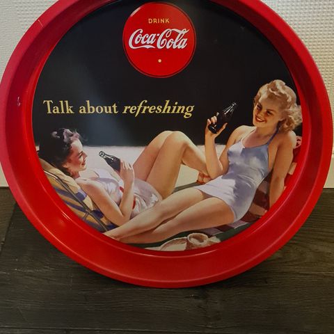 Serveringsbrett retro med Coca Cola logo