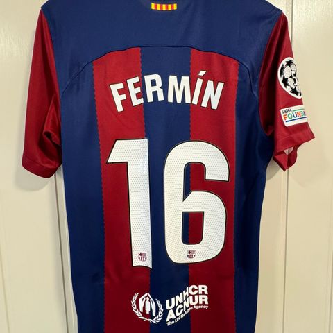Barcelona 2023/24 Fotballdrakt Fermin Lopez (M)