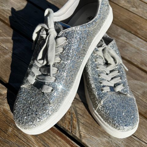 Sneakers sko fra H&M GLITTER str.40