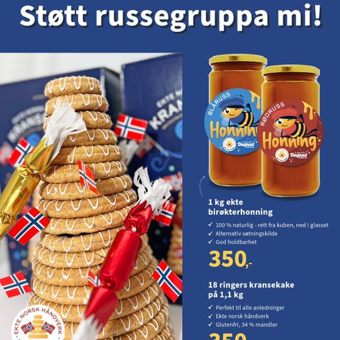 Kransekaker og honning!!!!