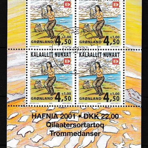 Grønland 2000 - HAFNIA 01 - stemplet miniark    (G24)