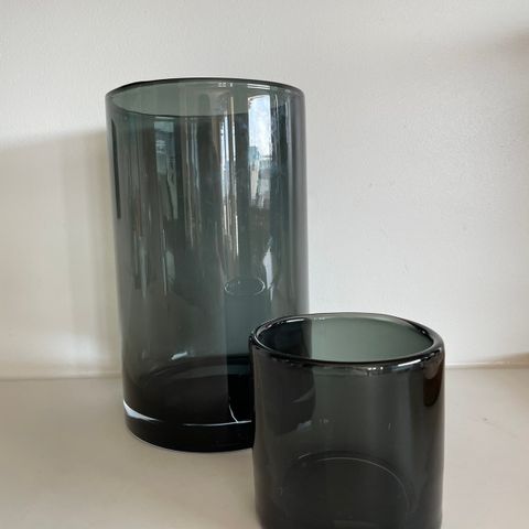 Boga Slettvoll vase/lysglass sort