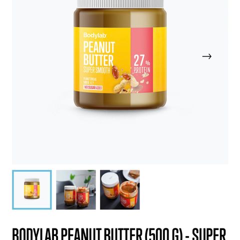 Bodylab Peanut Butter (500 g) - Super smooth