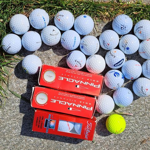 Golfballer, 9 nye. 25 pent brukt