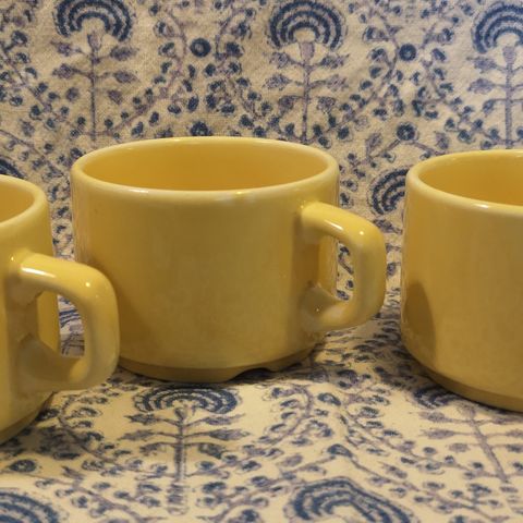 Vintage 4 stk. kaffekopper fra Stavanger flint