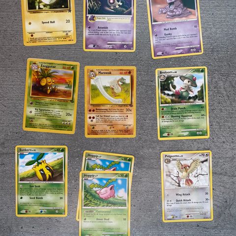 Diverse vintage pokemon kort