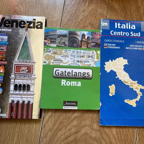 ROMA. Venezia. ITALIA. 5 stk: bøker / kart / guide for turister.