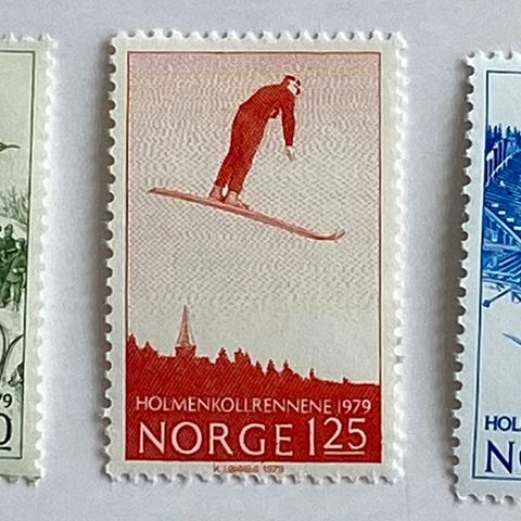 Norge 1979 Holmenkollrennene 100 år, NK 838, NK 839 og NK 840. Postfrisk.