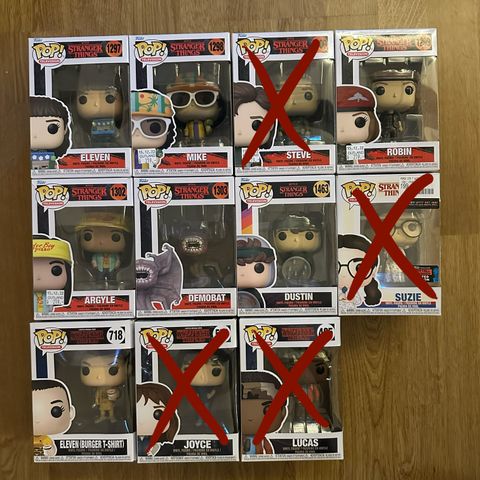 Pop figurer, Stranger Things, Squid Game, Umbrella Academy