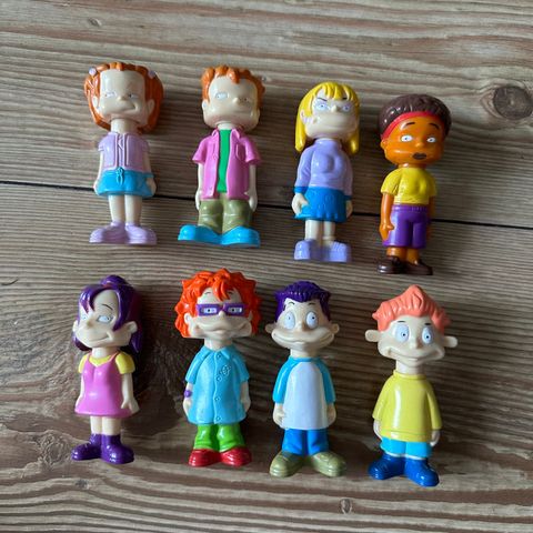 8 stk Rugrats / Snørrunger Figurer i Hardplast (fra 2004)