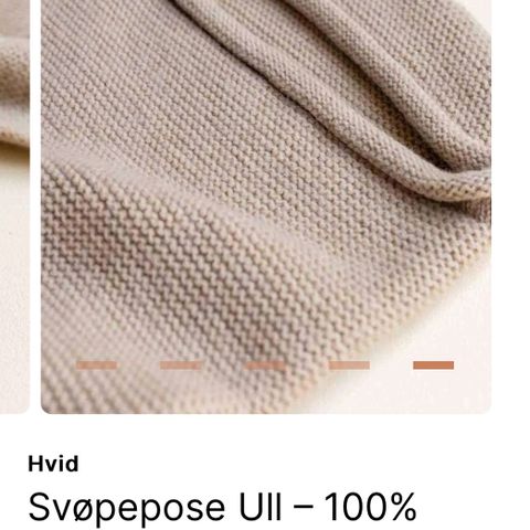 Hvid – Sovepose Ull - 100% Merino, Ubehandlet - Cocoon, Sand