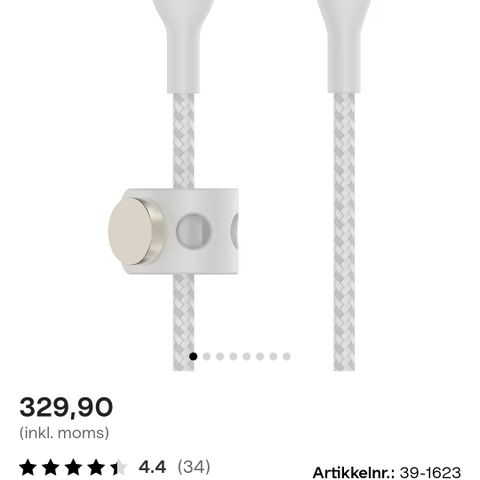 USB-C til Lightning ladekabel, Belkin BoostCharge PRO Flex, 2 m