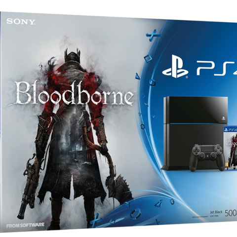 Playstation 4 500gb med DarkSoul3 og Bloodborne