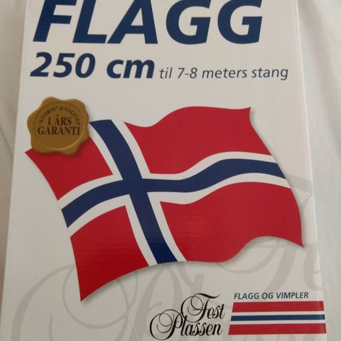 NYTT 250.Cm FLAGG til 7-8. Meters FlaggStang