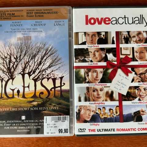 BIG fish & Love actually dvder