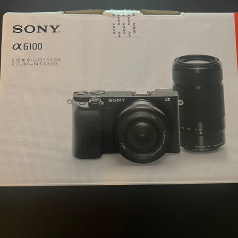 Sony A6100 Kit med 16-50mm og 55-210