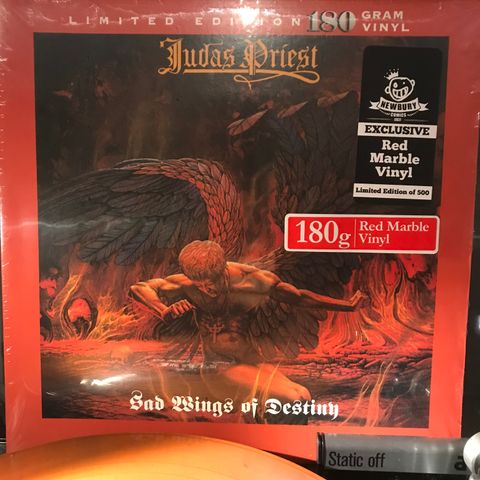 Judas Priest - «Sad Wings of Destiny» ltd. marbeled vinyl fra Nesbru Comics