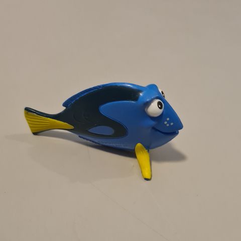 Liten Dory figur i plastikk, fra Disney Pixar filmen Nemo