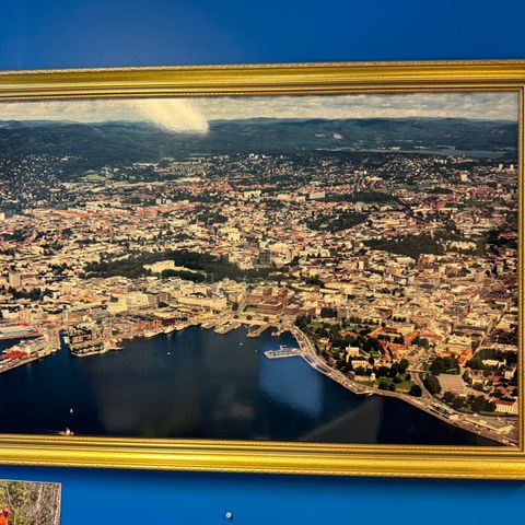 bilde i ramme av Oslo den gangen byen var koselig