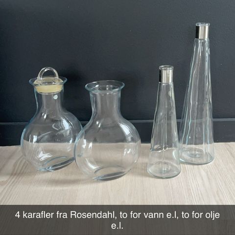 4 Rosendahl karafler selges samlet