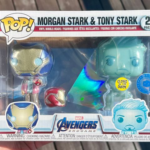 Funko Pop! Morgan Stark & Tony Stark (Glow in the Dark) (2-Pack) | Marvel