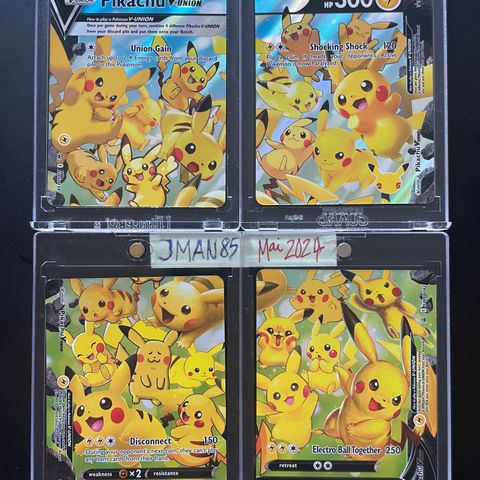 🤩 Pokémon - Pikachu V-Union set of 4🤩