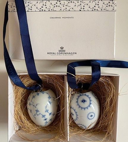 Påskeegg Royal Copenhagen blue plain