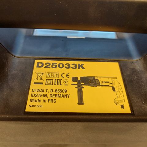 Dewalt slagbor D25033K knapt brukt